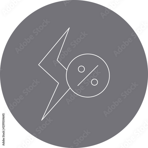 Cheap Energy icon single vector illustration