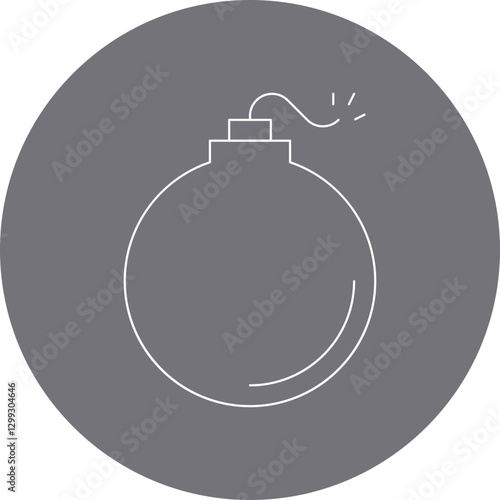 Bomb icon single vector illustration