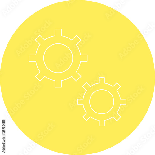 Gears icon single vector illustration