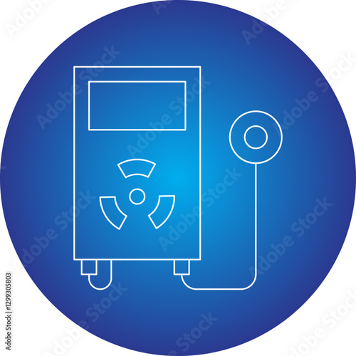 Radiation Detector icon single vector illustration
