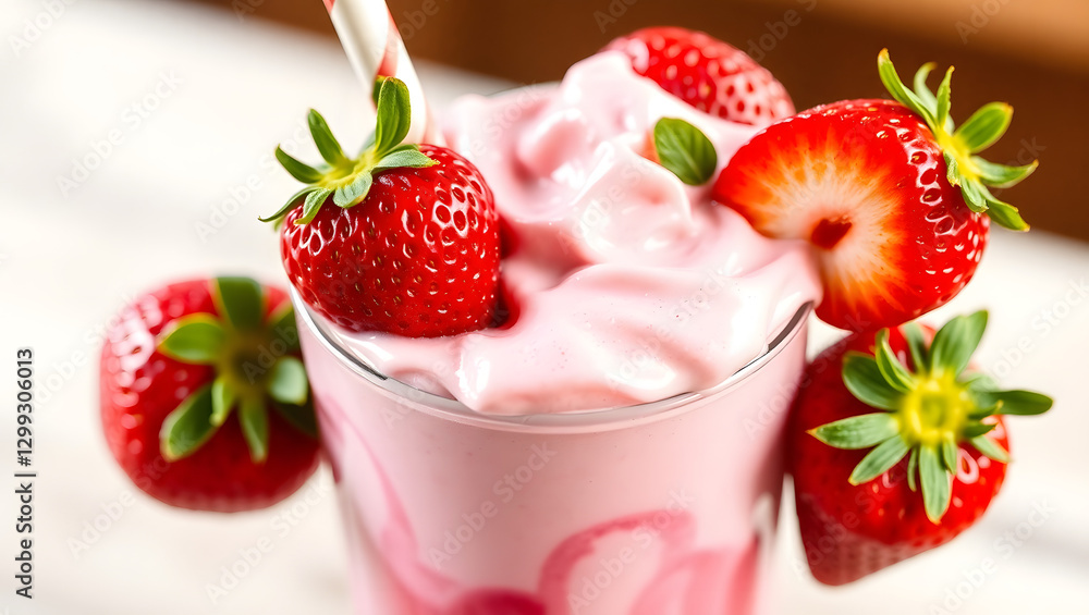 strawberry milk shake, ai generated strawberry milk shake, ai generated