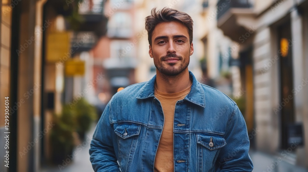 Fototapeta premium Stylish man enjoying a walk in the city
