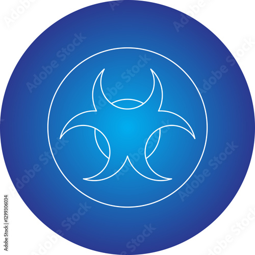 Biohazard icon single vector illustration
