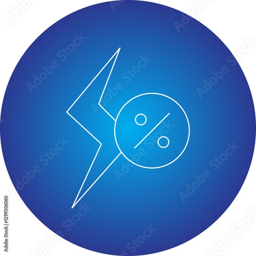 Cheap Energy icon single vector illustration