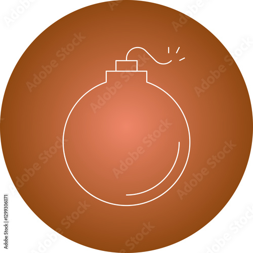 Bomb icon single vector illustration
