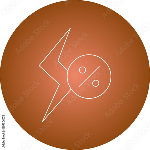 Cheap Energy icon single vector illustration