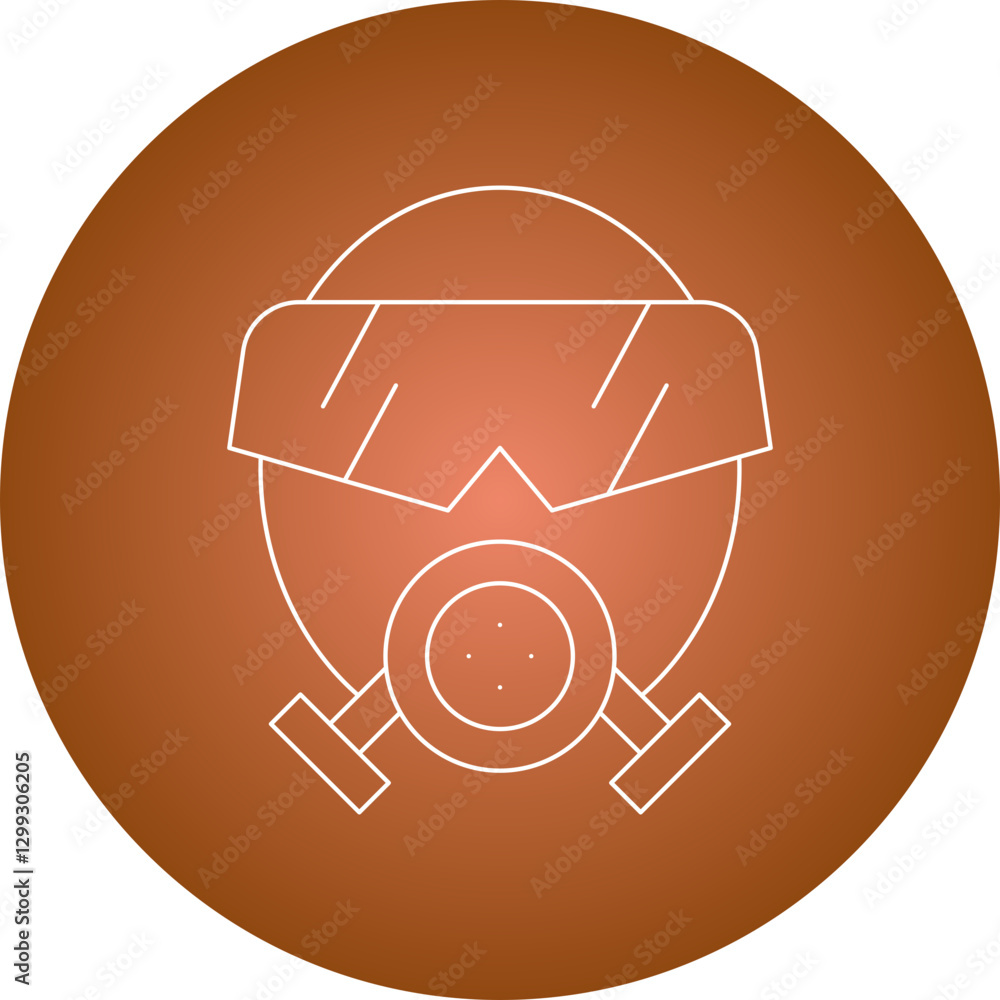 Gas Mask icon single vector illustration Gas Mask icon single vector illustration