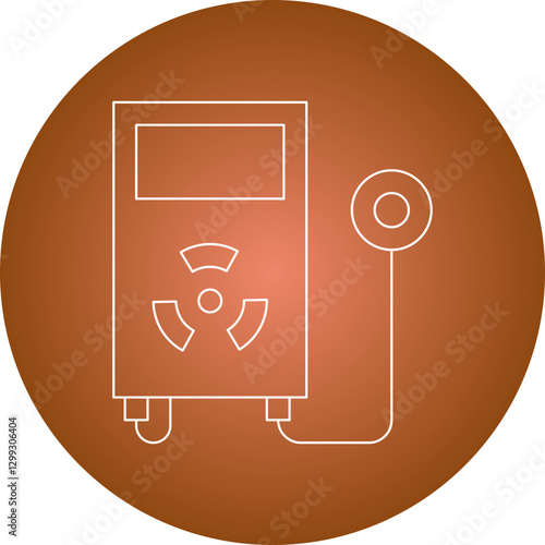 Radiation Detector icon single vector illustration