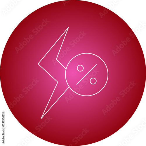 Cheap Energy icon single vector illustration