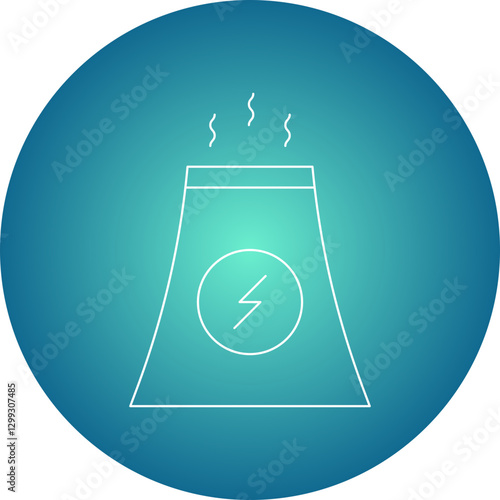 Nuclear icon single vector illustration