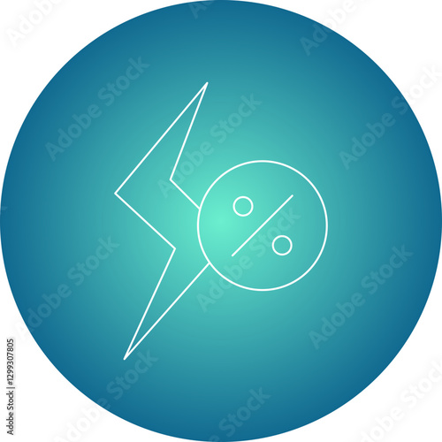 Cheap Energy icon single vector illustration