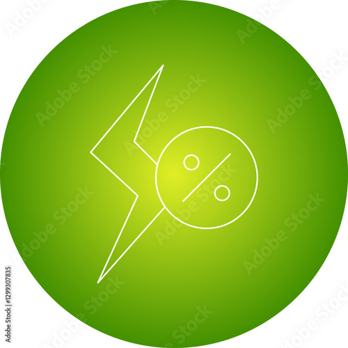 Cheap Energy icon single vector illustration