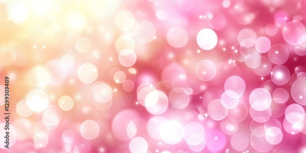 A soft, gentle abstract background featuring blurred pink and golden bokeh lights with ample copy space A soft, gentle abstract background featuring blurred pink and golden bokeh lights with ample copy space