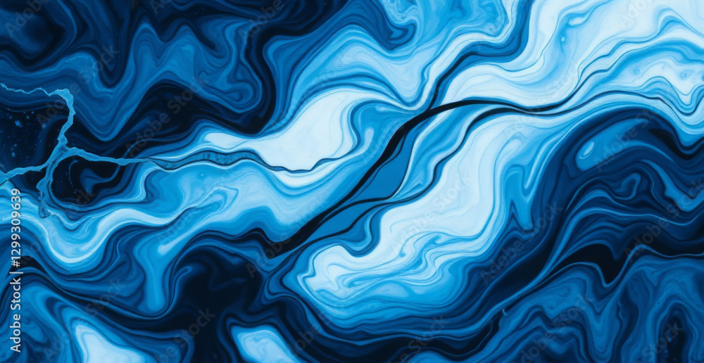 Stunning Blue Abstract Marble Design Stunning Blue Abstract Marble Design