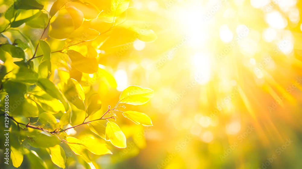 Abstract Summer Nature Background with Sunlight Effect and Warm Sunny Vibes Abstract Summer Nature Background with Sunlight Effect and Warm Sunny Vibes