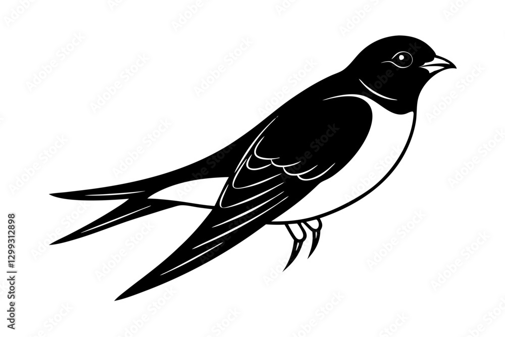 Fototapeta premium Beautiful Barn Swallow Vector Illustration for Nature Lovers