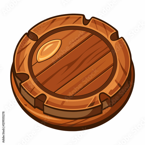 rustic wooden bottle coaster