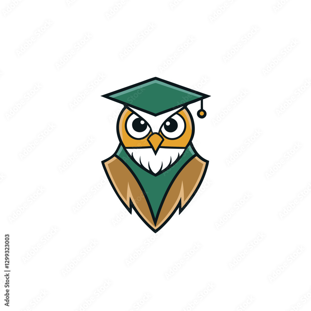 Fototapeta premium wise owl with a book