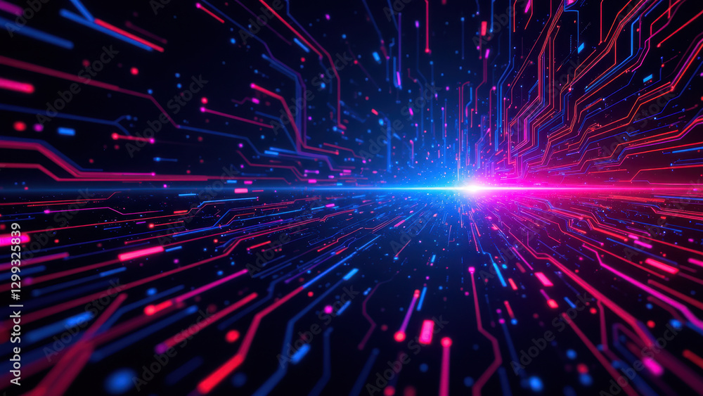 Dynamic abstract digital art with vibrant colors representing virtual networks or Ci/CD pipelines, perfect for technology-related themes. Dynamic abstract digital art with vibrant colors representing virtual networks or Ci/CD pipelines, perfect for technology-related themes.