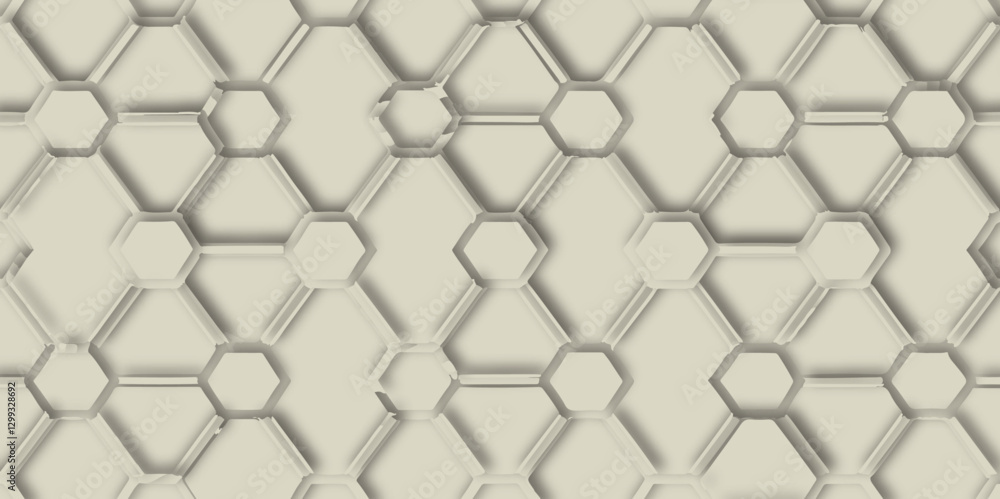 Fototapeta premium Abstract modern black and white hexagon pattern seamless concept honeycom white vector background . use for banner, template, web, wallpaper, vector illustration.