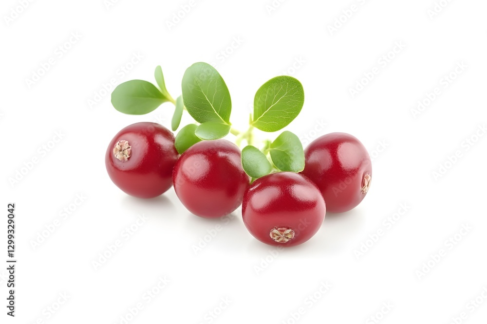 Obraz premium Lingonberry Isolated on White Background.