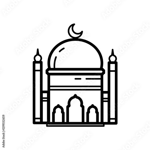 mosque, islam - vector icon