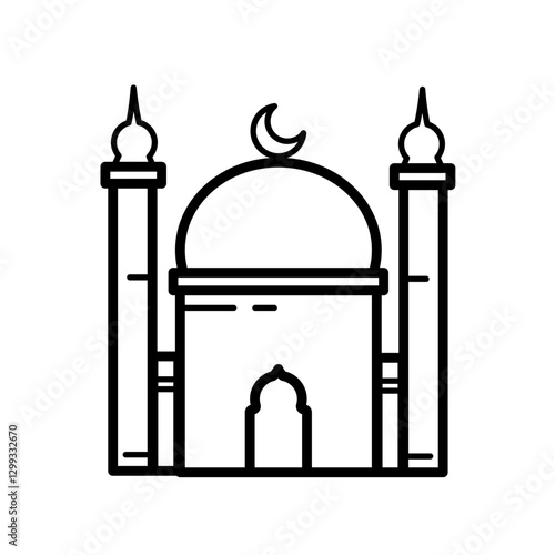 mosque, islam - vector icon