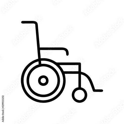 Wheelchair icon representing mobility assistive device