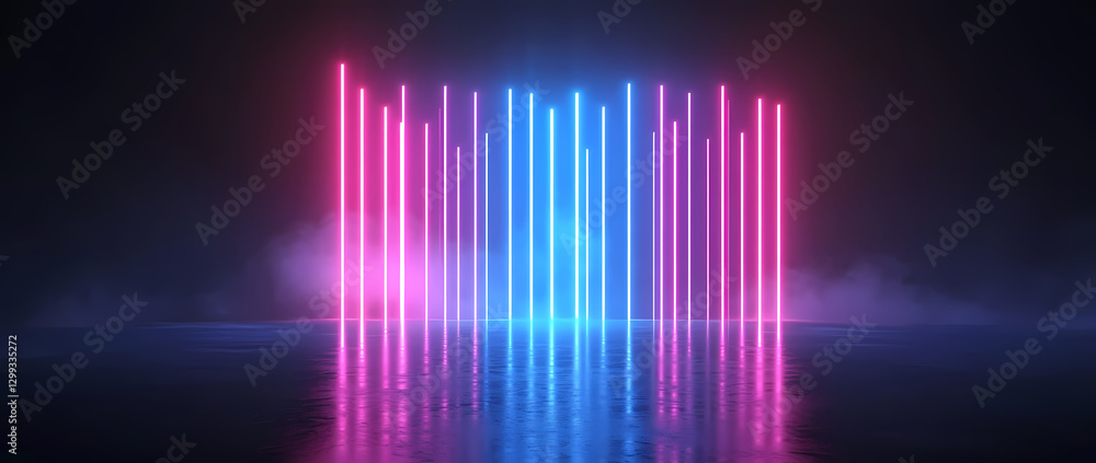 3D render, abstract neon background with glowing lines, ultraviolet light, virtual reality concept 3D render, abstract neon background with glowing lines, ultraviolet light, virtual reality concept
