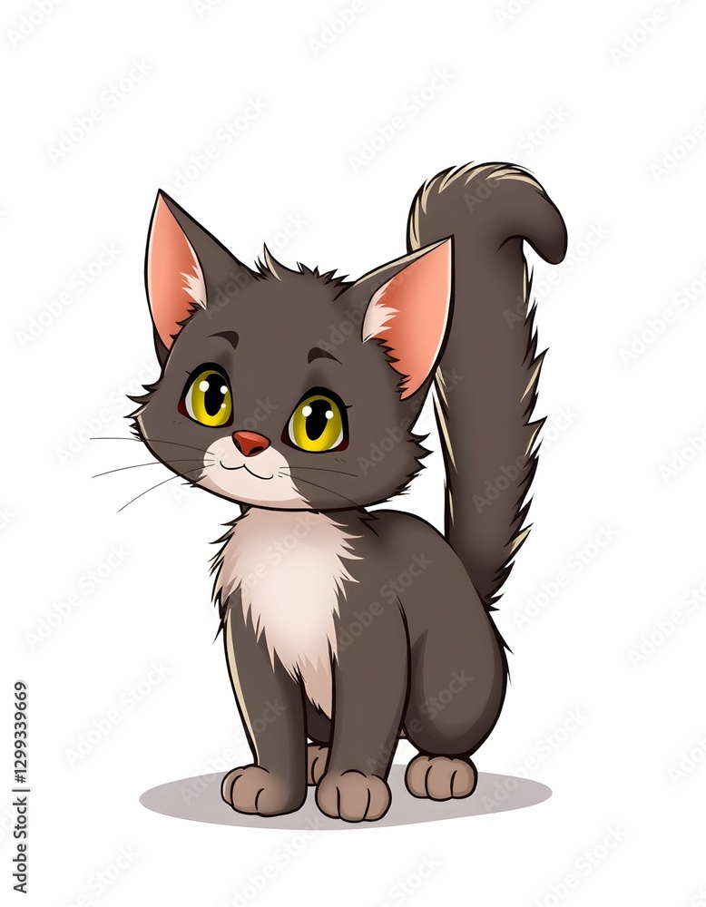 Obraz premium cute cartoon cat