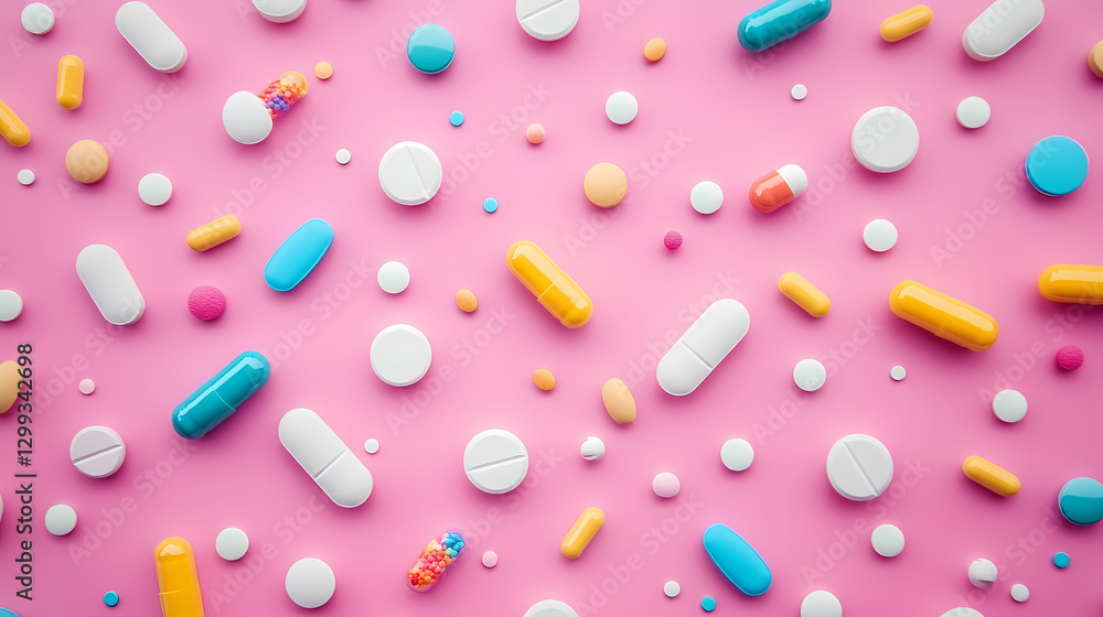 Colorful pills and tablets background, various medical study
Colorful pills and tablets background, various medical study