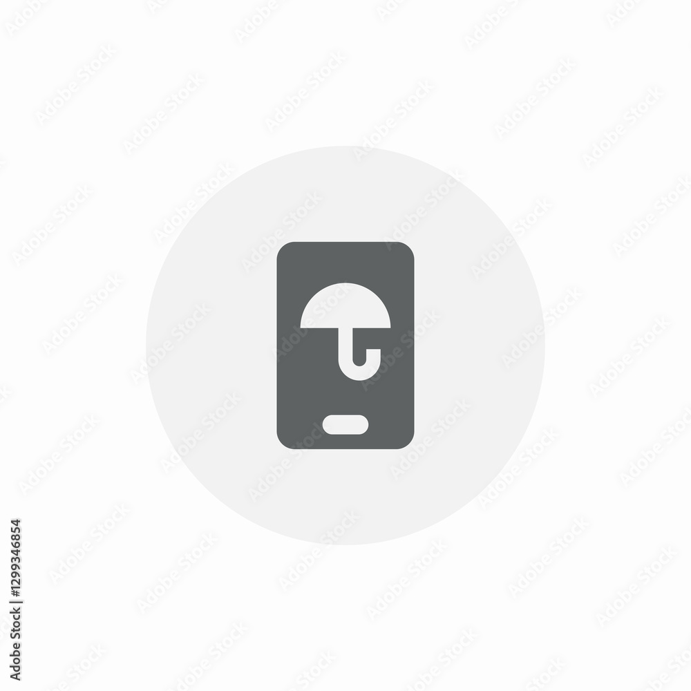 smartphone protection icon sign vector smartphone protection icon sign vector