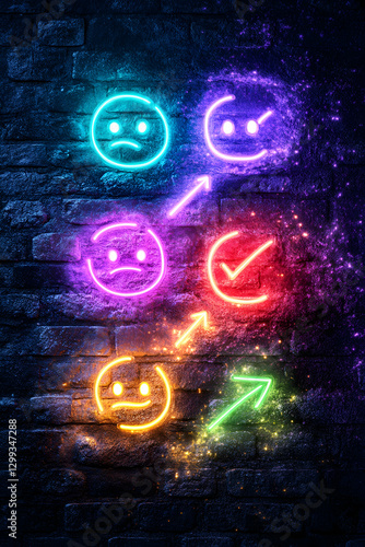 Neon Emojis Brick Wall Improvement