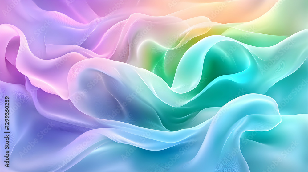 Obraz premium Pastel Fabric Swirls, Abstract Background