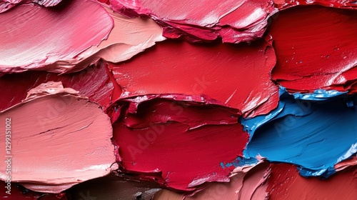 Colorful lip product swatches, texture close-up, paint strokes photo