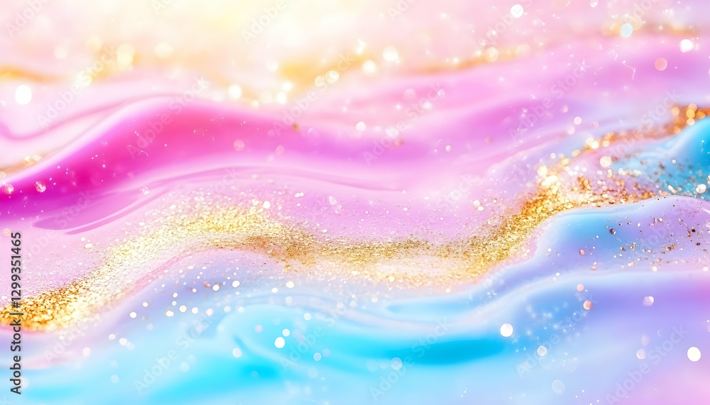 Pastel waves, glitter, light background Pastel waves, glitter, light background