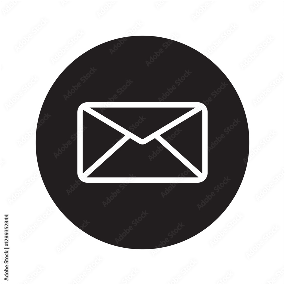 Email envelope icon vector illustration on white background. Email envelope icon vector illustration on white background.
