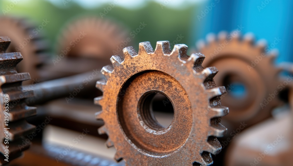 Rusty Gears Close-up Rusty Gears Close-up
