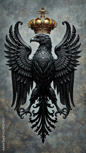 Wappen mit schwarzem Preußischen Adler 