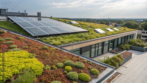 Green Roof with Solar Panel...