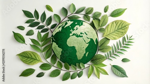Green Earth Globe Surrounde...