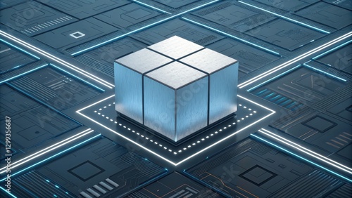 Cyberpunk Cube Metallic Tex...