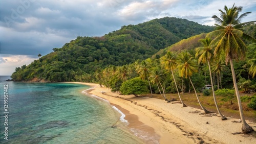 Aerial View of Secluded Tro...