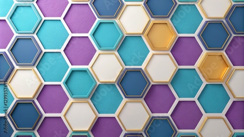Abstract Hexagon Compositio...