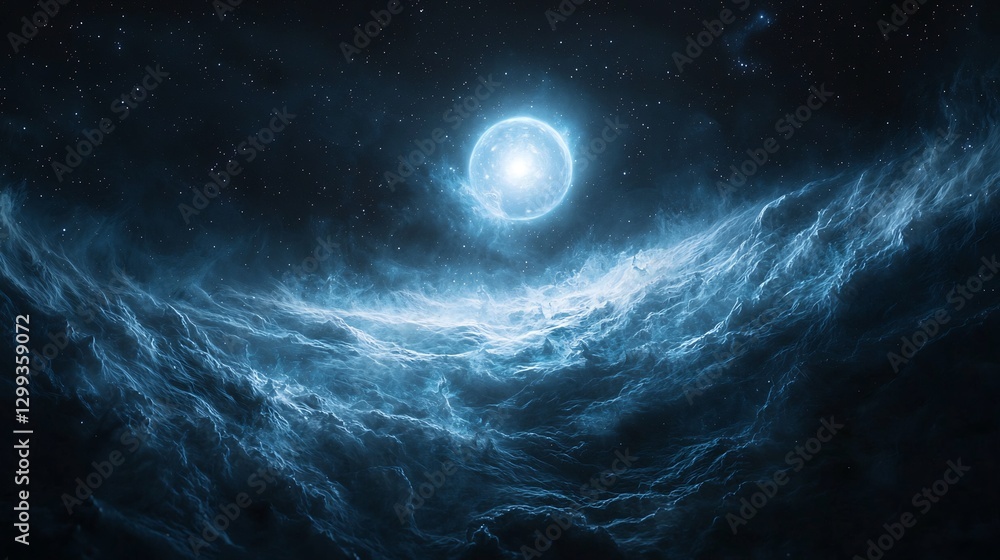 Lonely white dwarf glowing faintly in the dark expanse of space surrounded by remnants of its planetary nebula ultra HD astrophotography Lonely white dwarf glowing faintly in the dark expanse of space surrounded by remnants of its planetary nebula ultra HD astrophotography