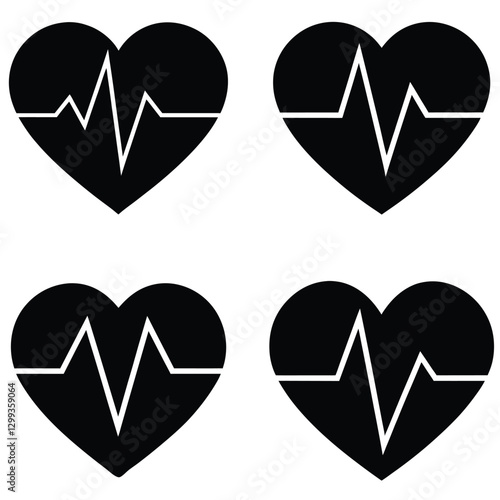 heart and heartbeat symbol