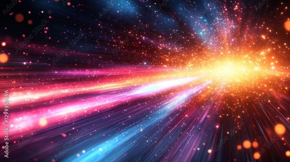 Fototapeta premium Cosmic Speed Burst Through Space