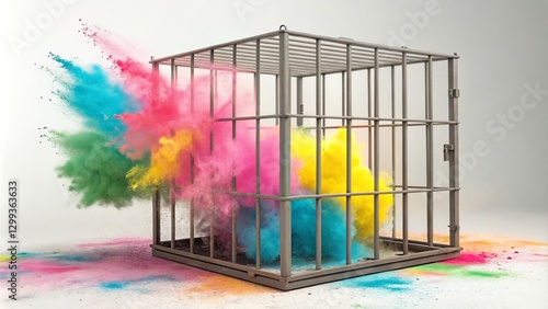 Colorful Powder Explosion i...