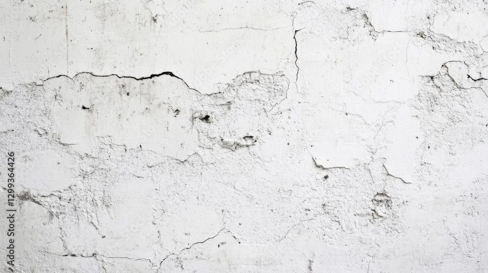 Obraz premium Cracked white wall texture
