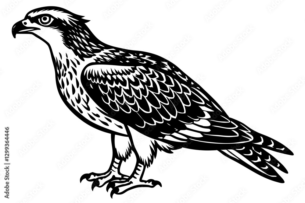 Fototapeta premium Minimalist Osprey Vector Art Design for Your Projects